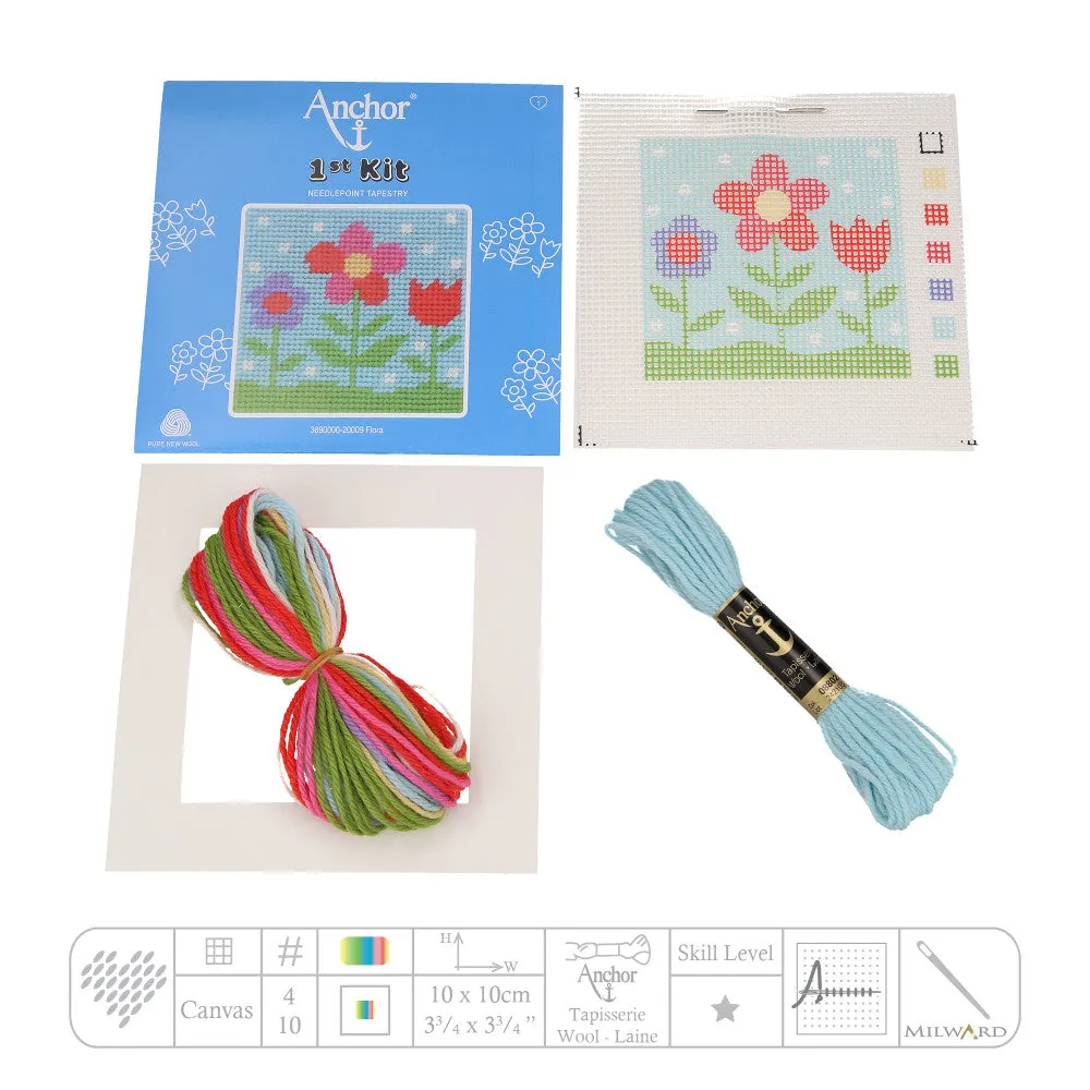 Kit Bordado Petit Point Flora Anchor