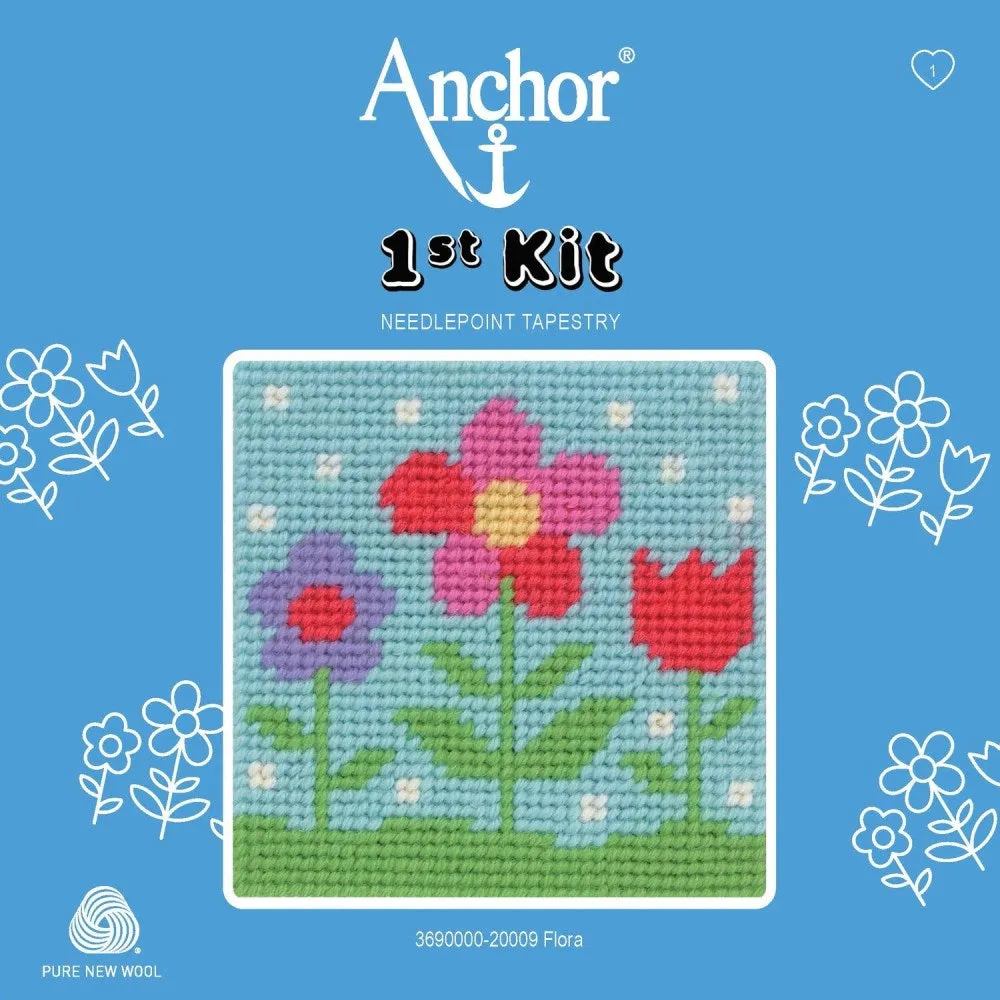 Kit Bordado Petit Point Flora Anchor