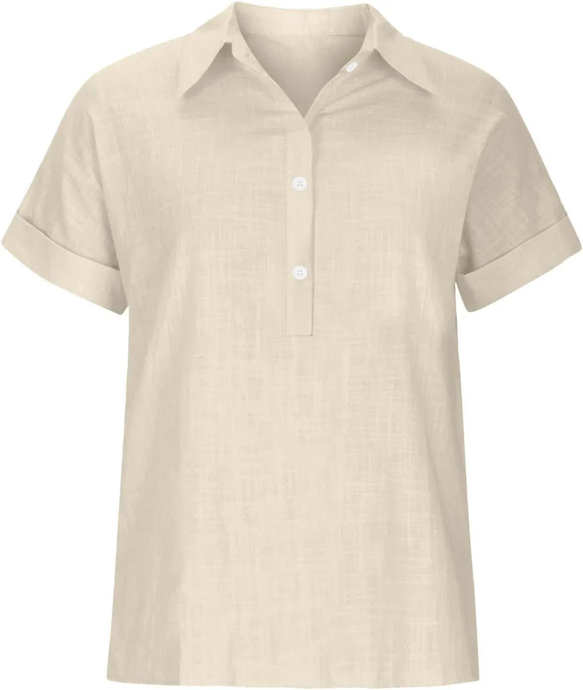 Linen Button Down Shirt Women 2025 Casual Short Sleeve Button Collared Daily Top Blouse Bathing Suit Cover Ups Tops