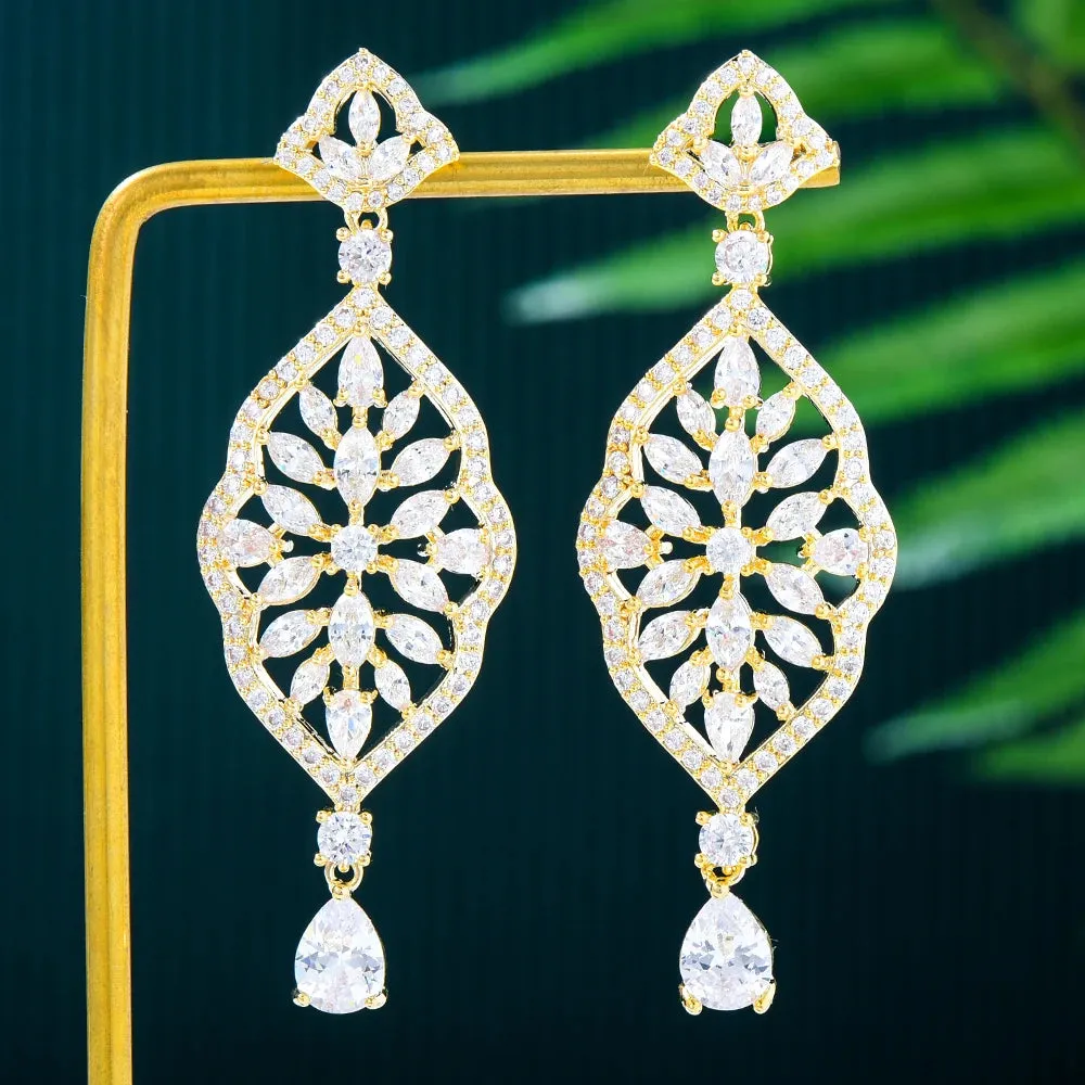 Luxury Cute Shiny Pendant Earrings For Gorgeous Fashion Women Bridal Earring