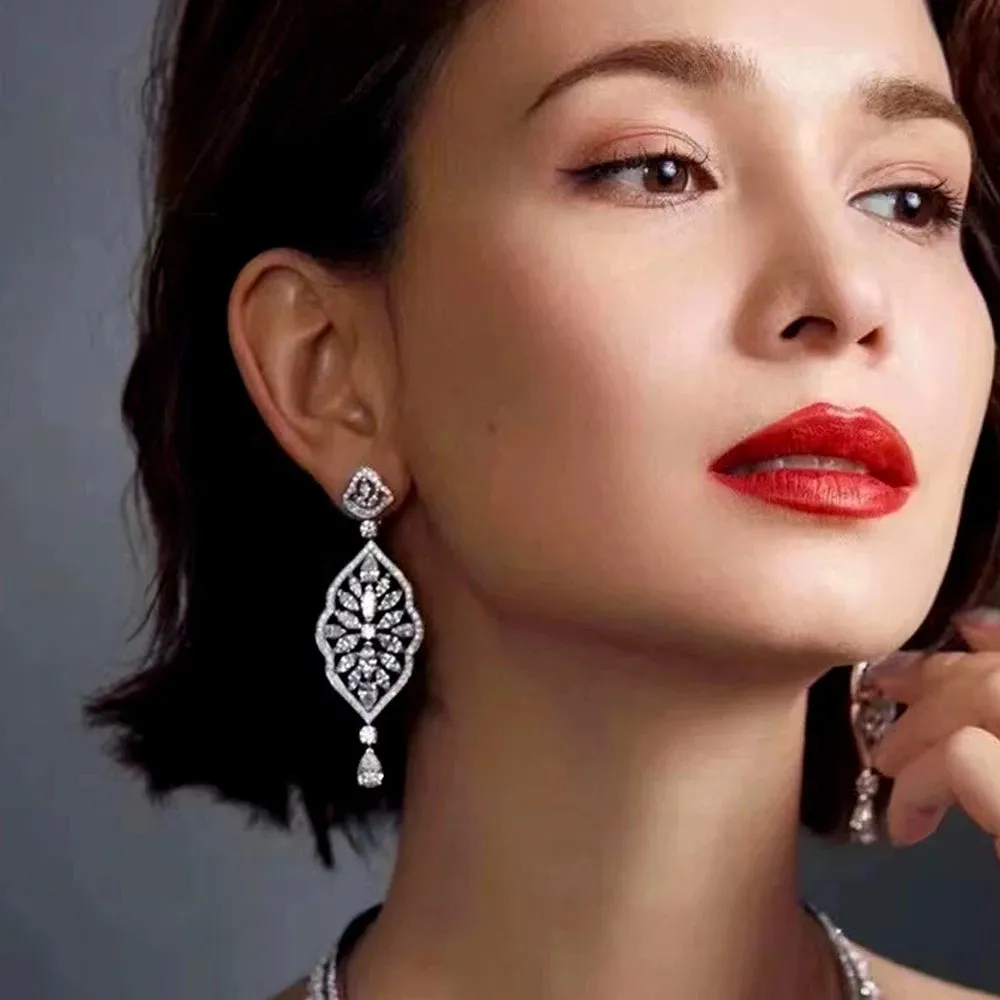 Luxury Cute Shiny Pendant Earrings For Gorgeous Fashion Women Bridal Earring