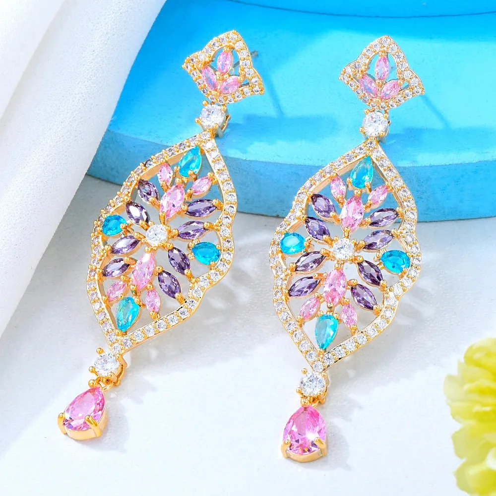 Luxury Cute Shiny Pendant Earrings For Gorgeous Fashion Women Bridal Earring