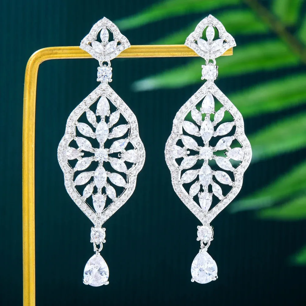 Luxury Cute Shiny Pendant Earrings For Gorgeous Fashion Women Bridal Earring