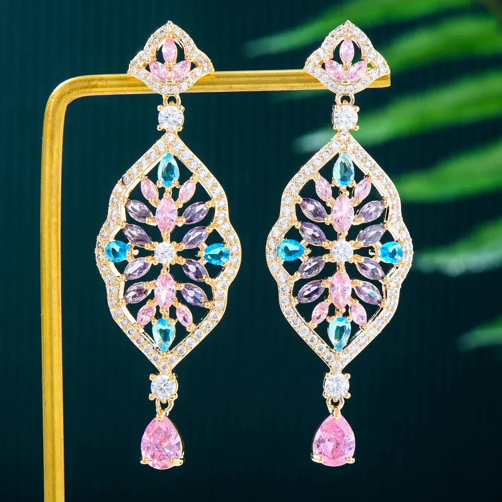 Luxury Cute Shiny Pendant Earrings For Gorgeous Fashion Women Bridal Earring