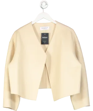Marcela Cream Lana Cropped Wool Jacket UK S/M