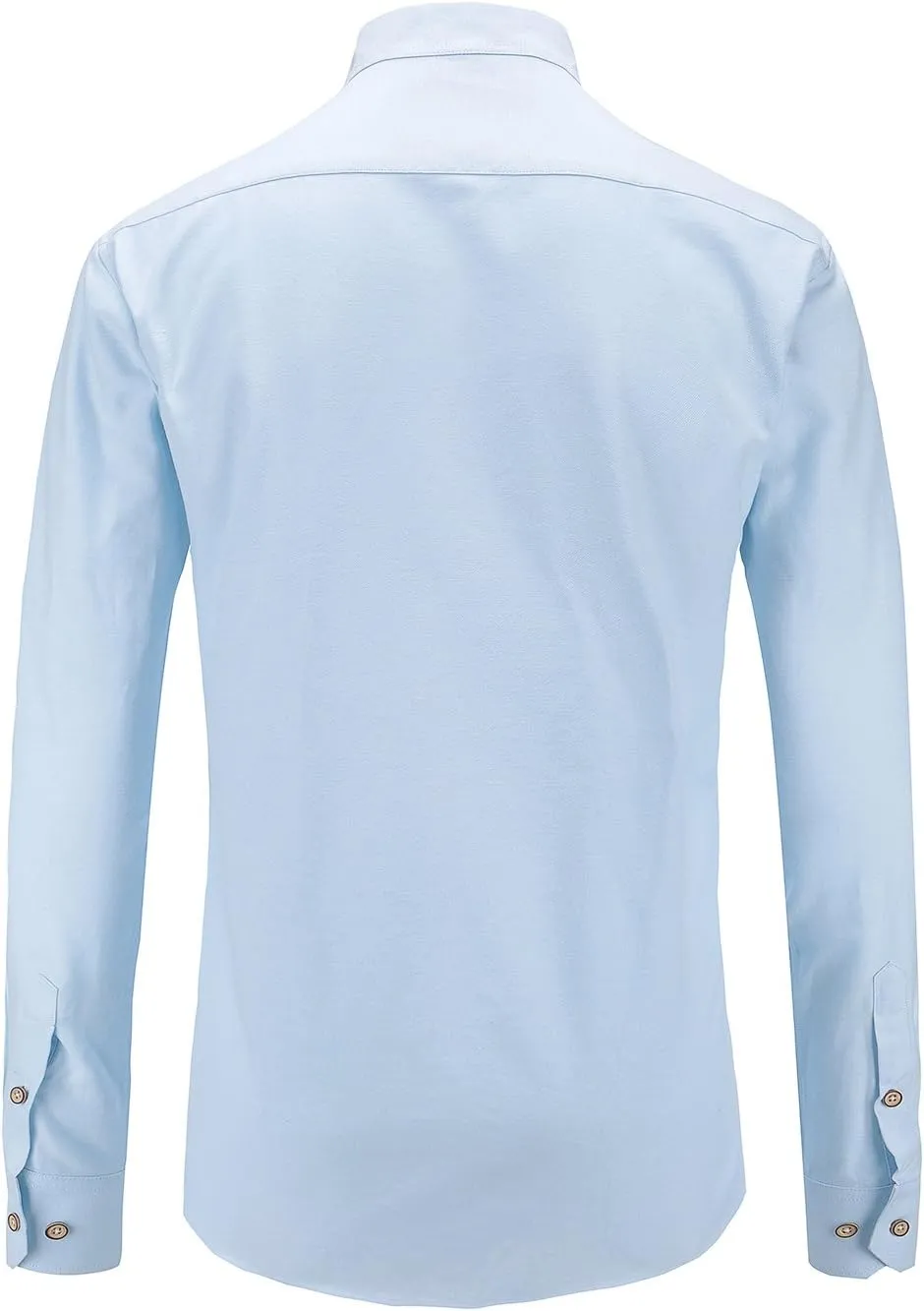 Men Banded Collar Shirts Oxford Mandarin Collar Shirts Camisa sin Cuello para Hombre