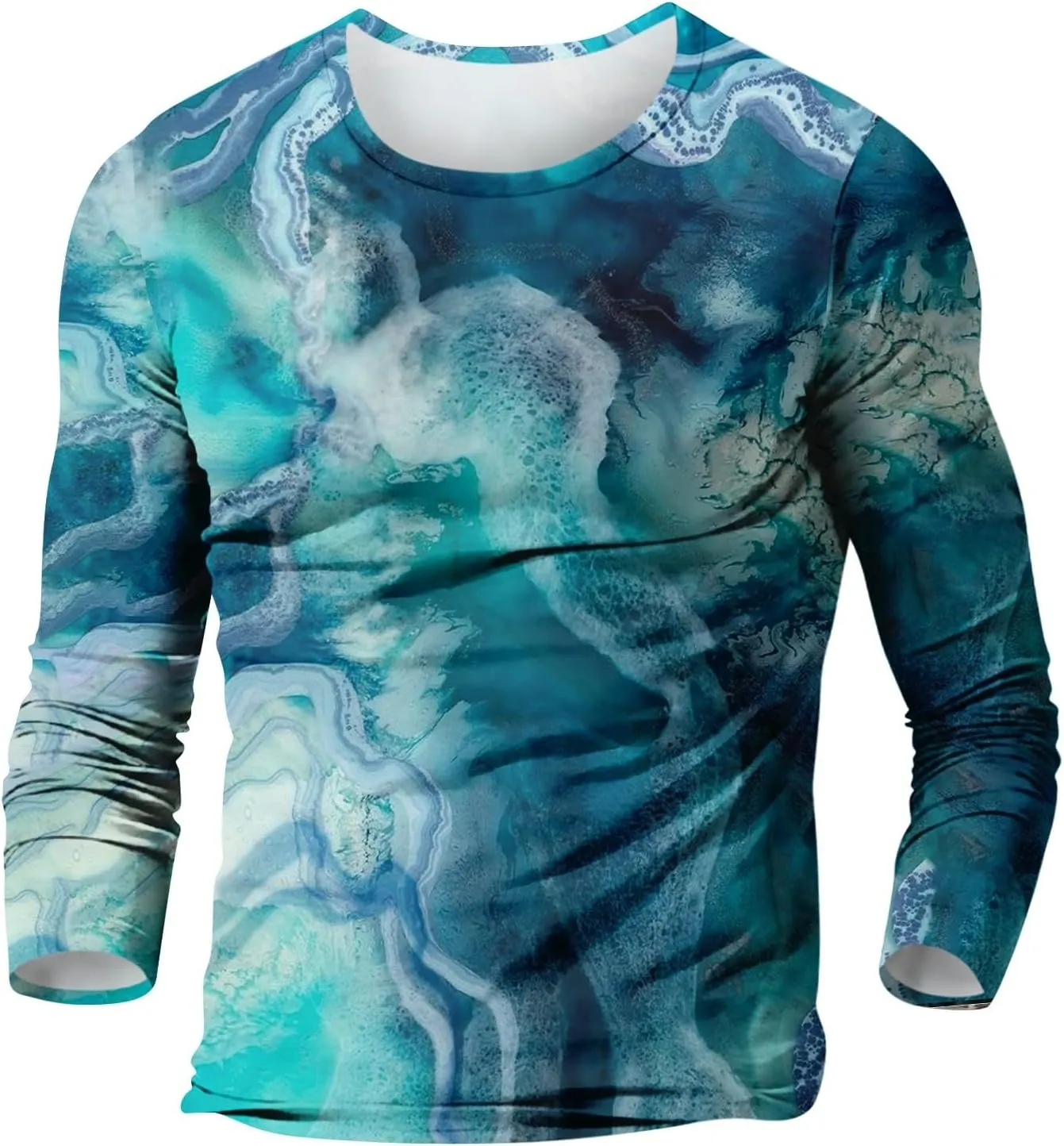 Men's 2023 Autumn Casual T Shirt Graphic Abstract Long Sleeve Print Fashion Shirts Designer Vintage Blouse Tops