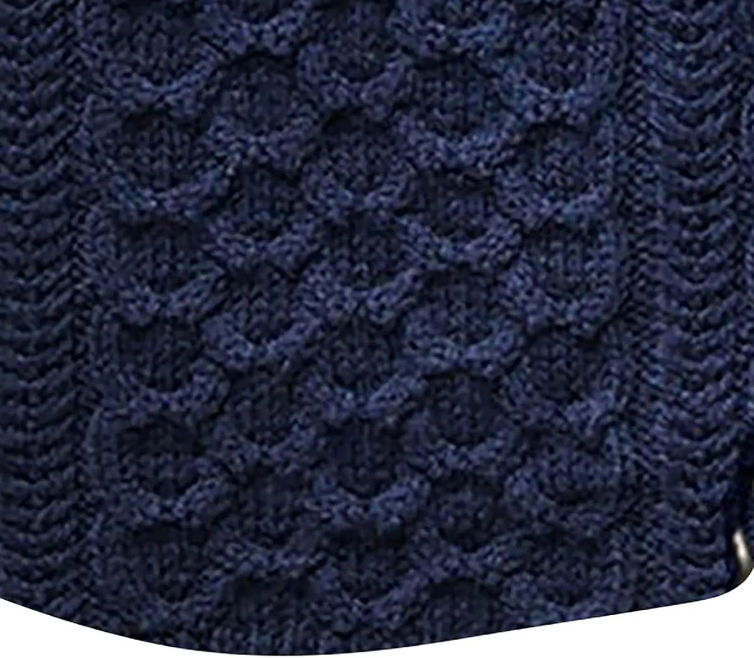 Men's Cable Knit Pullover Sweater Casual Long Sleeve Stand Collar Button Up Knitted Hen ley Pullover