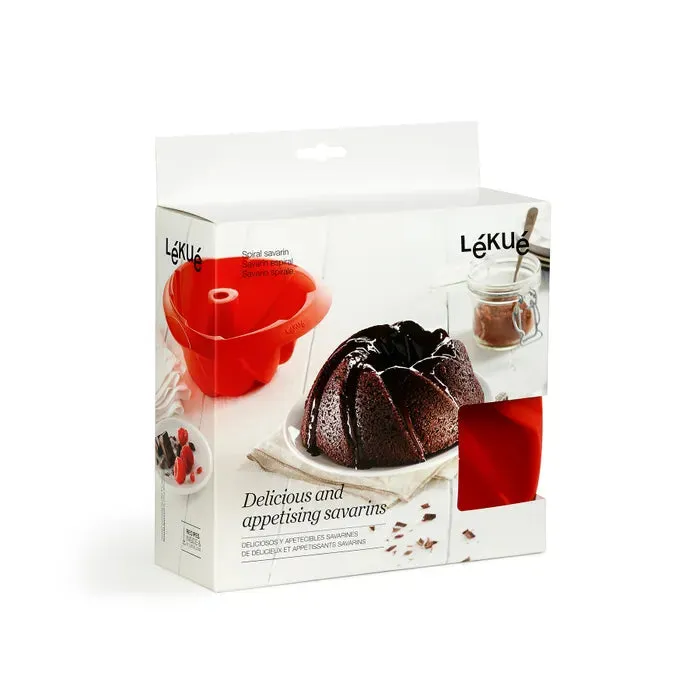 Molde Savarin Espiral Rojo