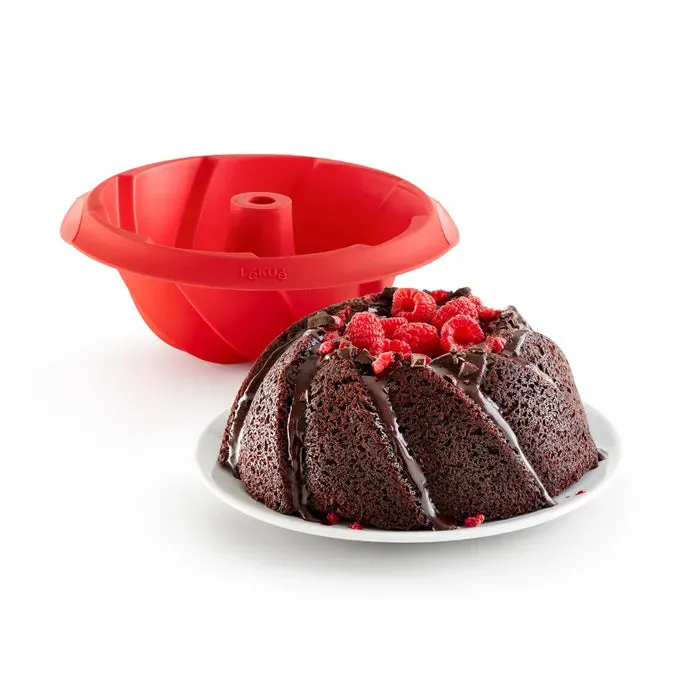 Molde Savarin Espiral Rojo