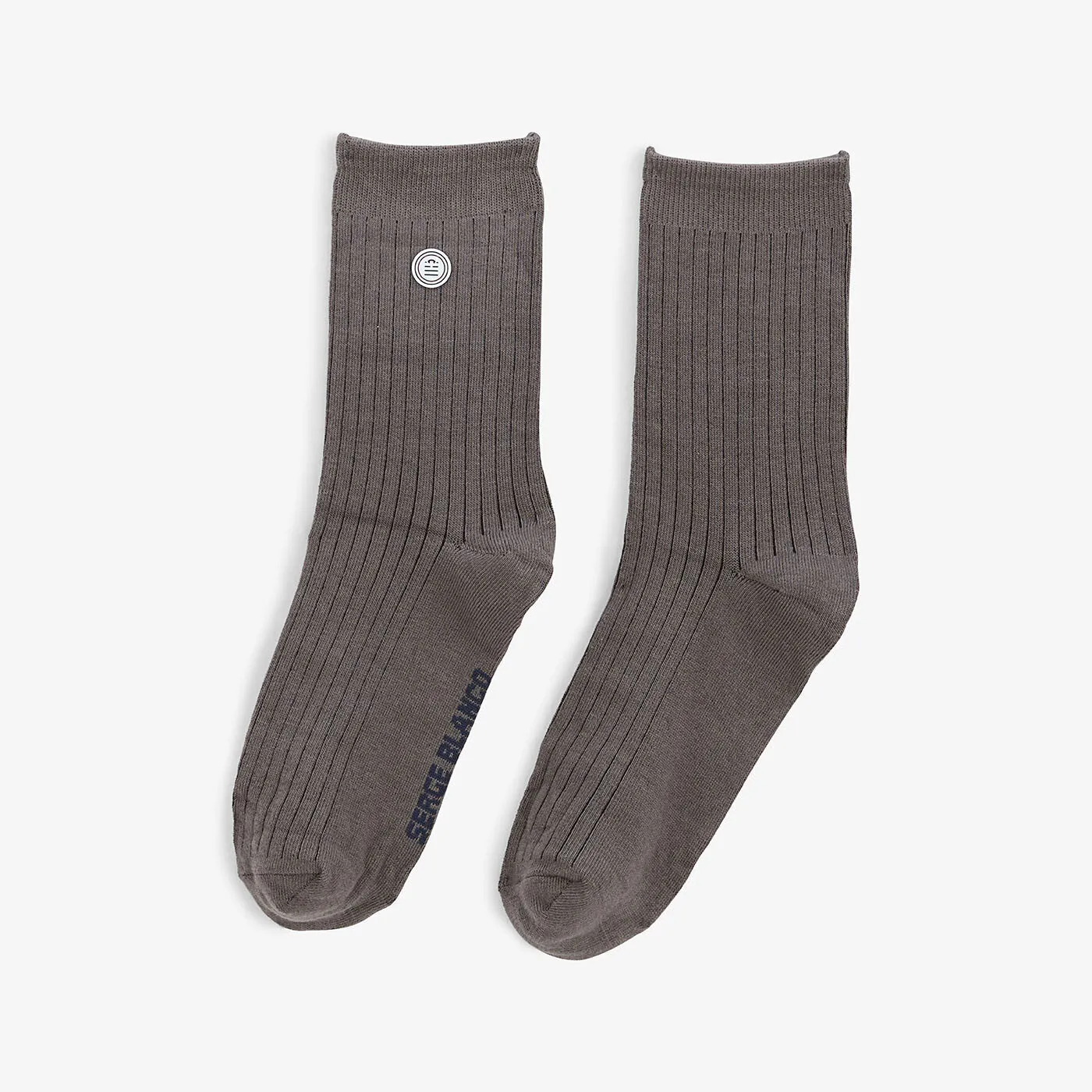 Pack de 3 paires de chaussettes hautes unies gris anthracite