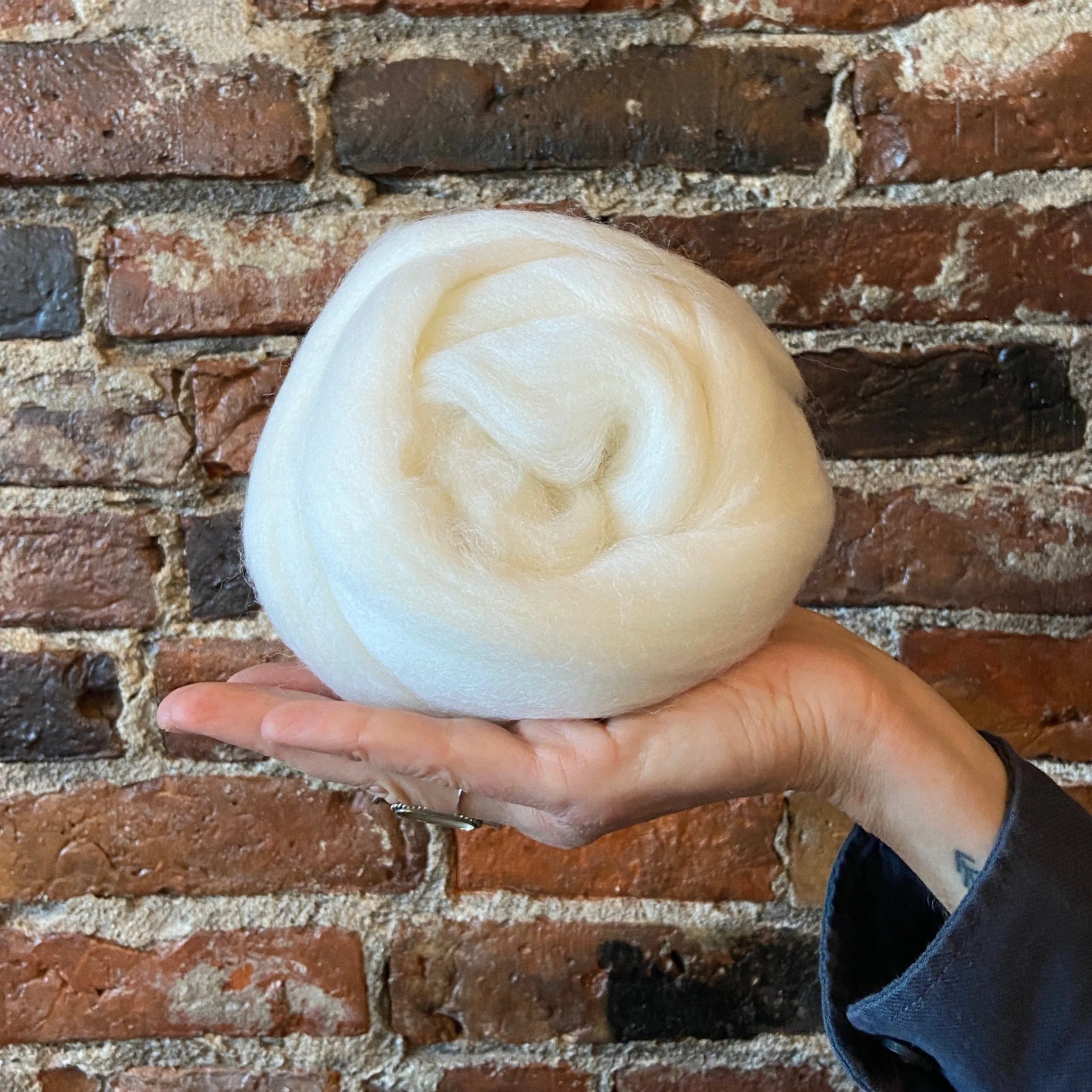 Peach - Merino Wool Top Roving - 50 gram (1.75 oz) Ball - Color 708