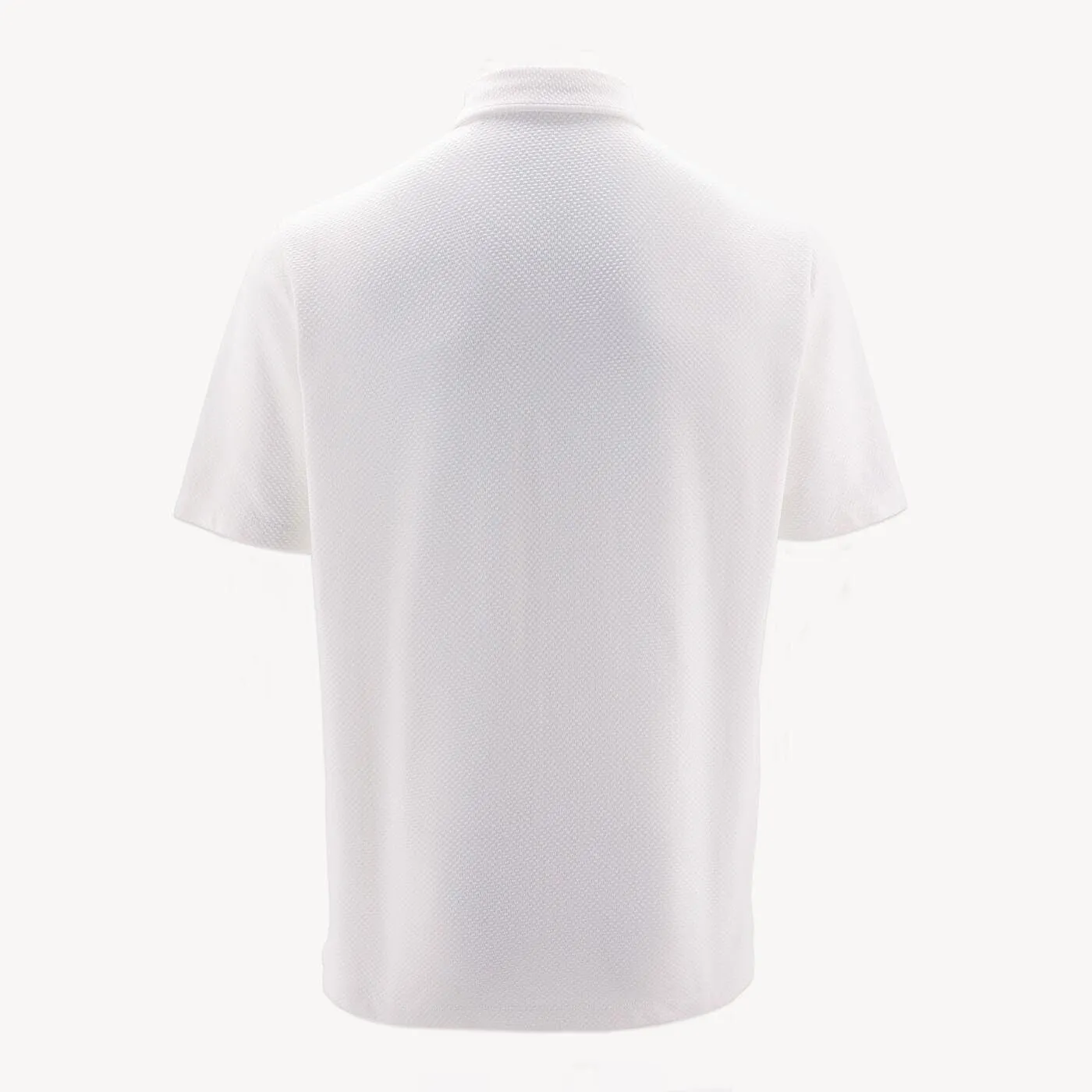 Polo tissu gaufrette blanc
