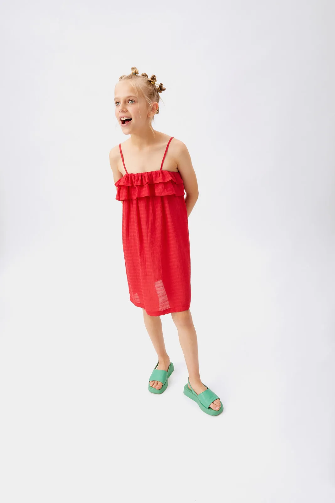 Red Ruffle Dress