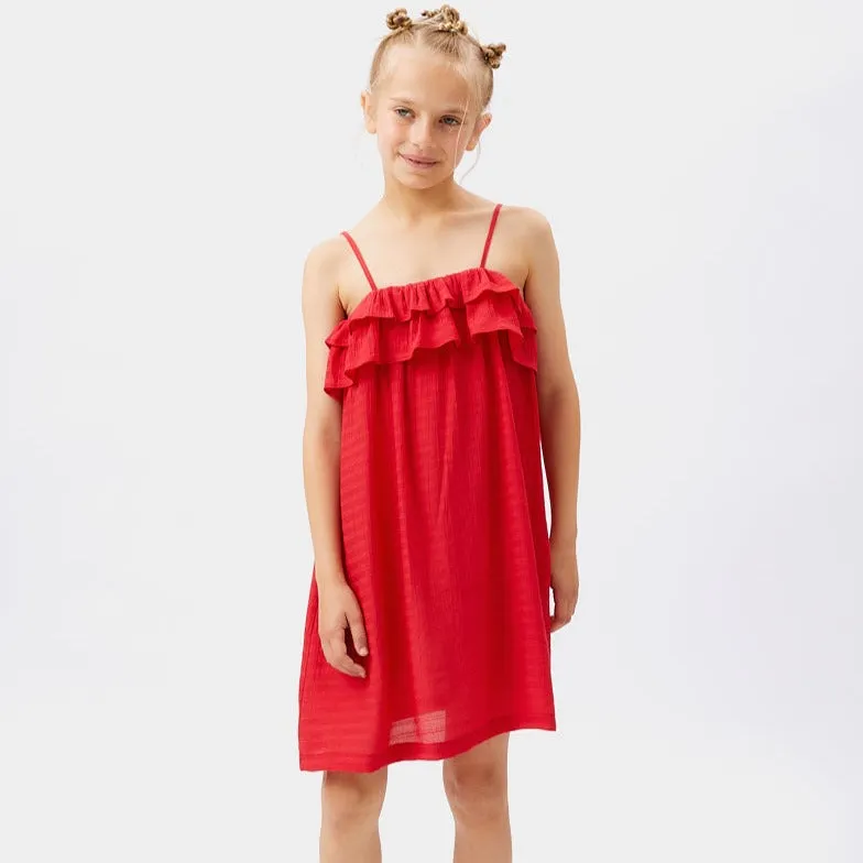 Red Ruffle Dress