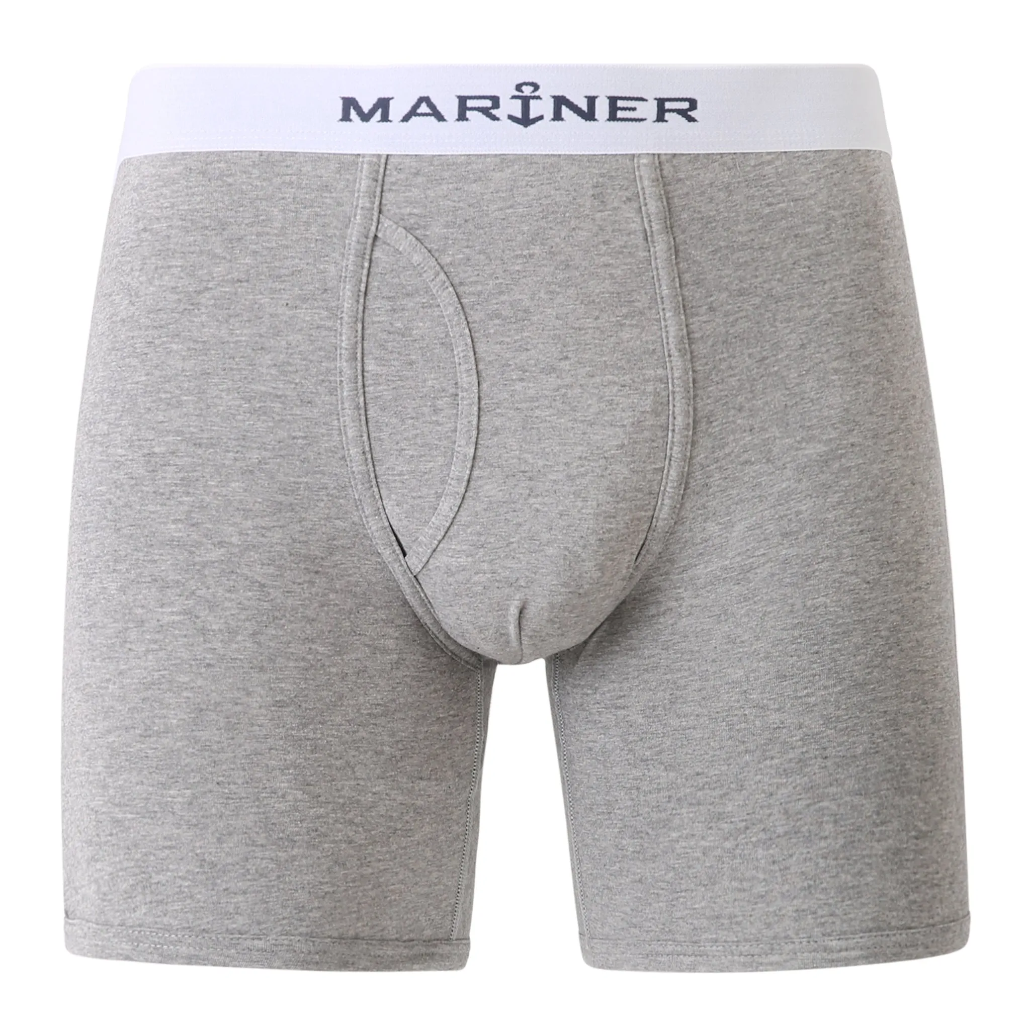 Shorty Long Ouvert Gris Chiné en Coton Stretch - Modèle 2002