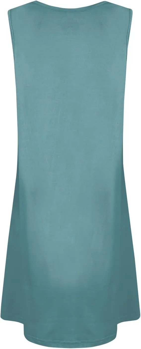 Sundresses for Women 2025 Summer Solid Button Down Sleeveless Midi Dress Loose Vacation Beach Swimsuit Coverups