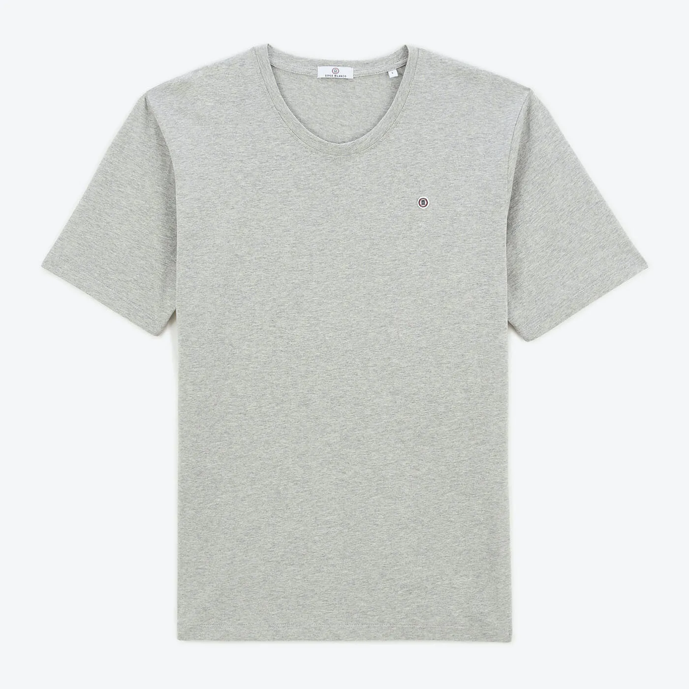 T-shirt gris chiné cible dos