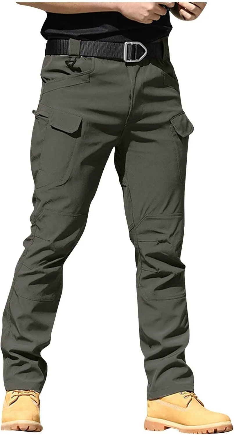 Tactical Pants for Men Ripstop Cargo Water Resistant Hiking Pants Relaxed Fit Stretch Quick Dry Work Pant Multi Pockets