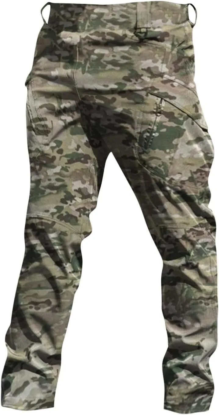 Tactical Pants for Men Ripstop Cargo Water Resistant Hiking Pants Relaxed Fit Stretch Quick Dry Work Pant Multi Pockets