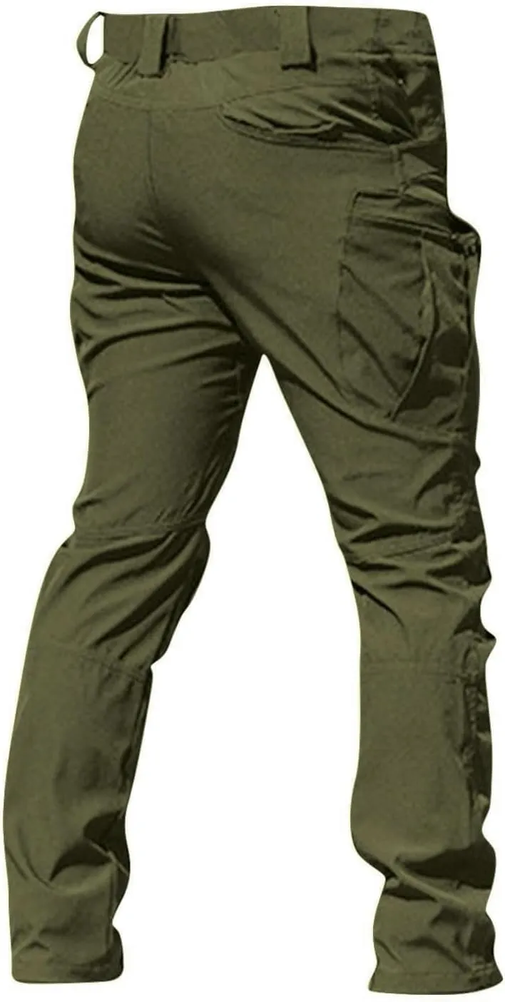 Tactical Pants for Men Stretch Ripstop Waterproof Utility Cargo Hiking Pants Comfortable Work Pant Hunting with Pockets