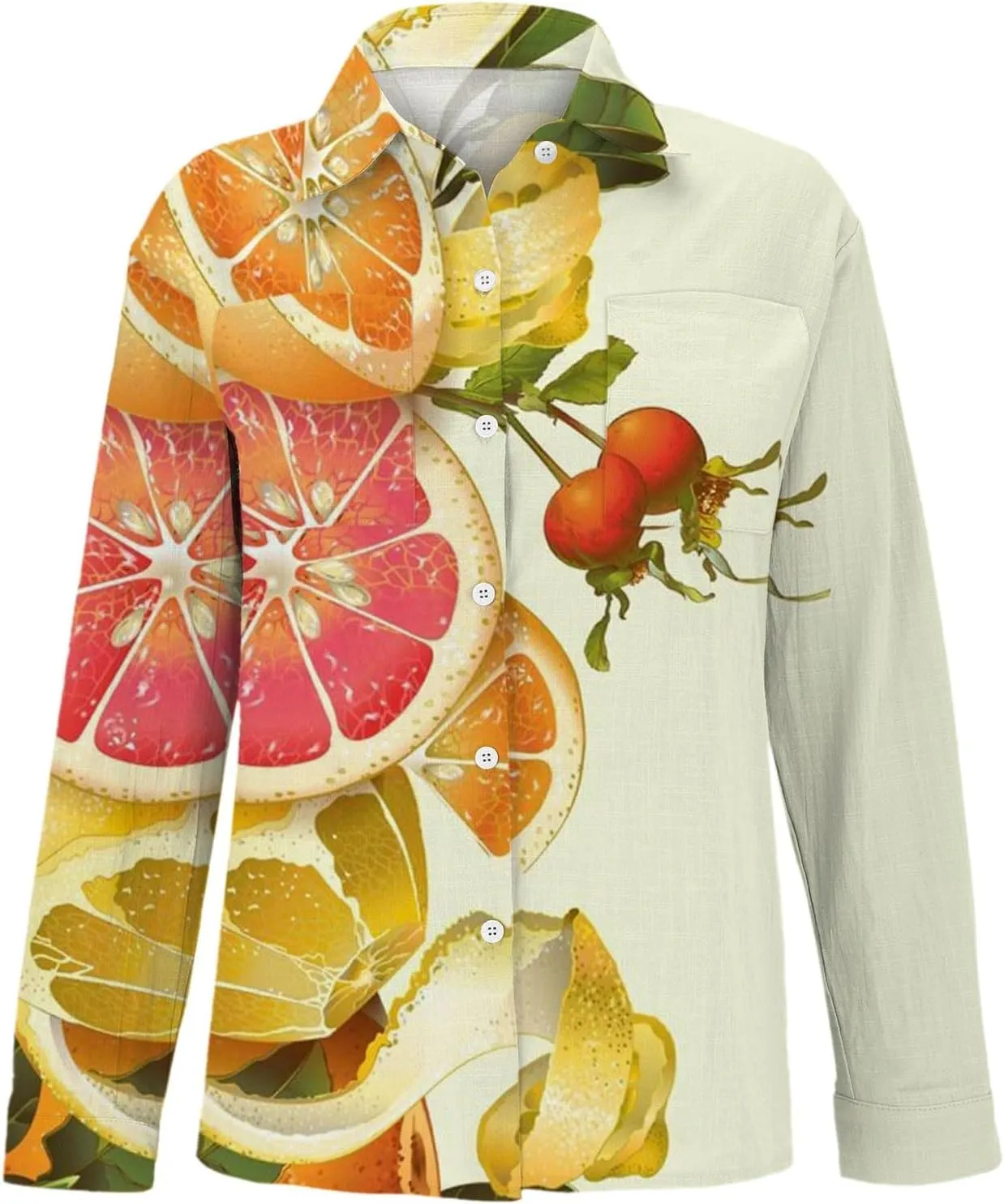 Womens Casual Button Down Short Sleeve Shirts Casual Tops Long Sleeve Blouse Long Sleeve Cotton Gauze Tops