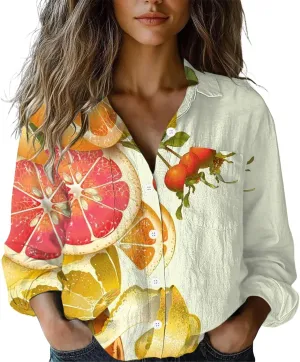 Womens Casual Button Down Short Sleeve Shirts Casual Tops Long Sleeve Blouse Long Sleeve Cotton Gauze Tops