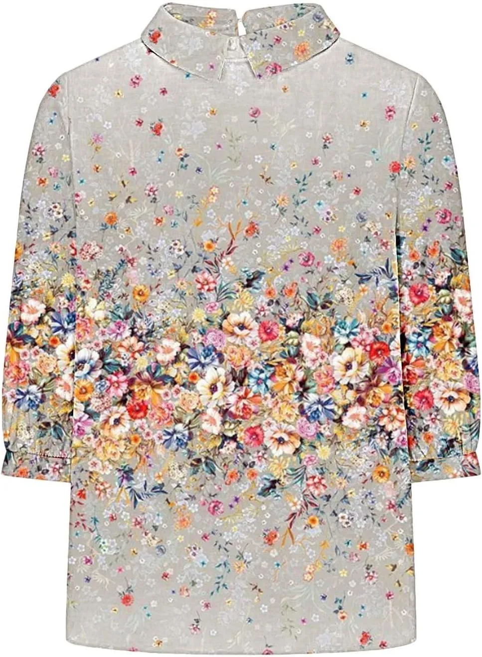 Womens Linen Tops Tops Summer Casual V Neck Tshirt Ladies 2024 Floral Print Daily Tees Tunic White Blouse for Women