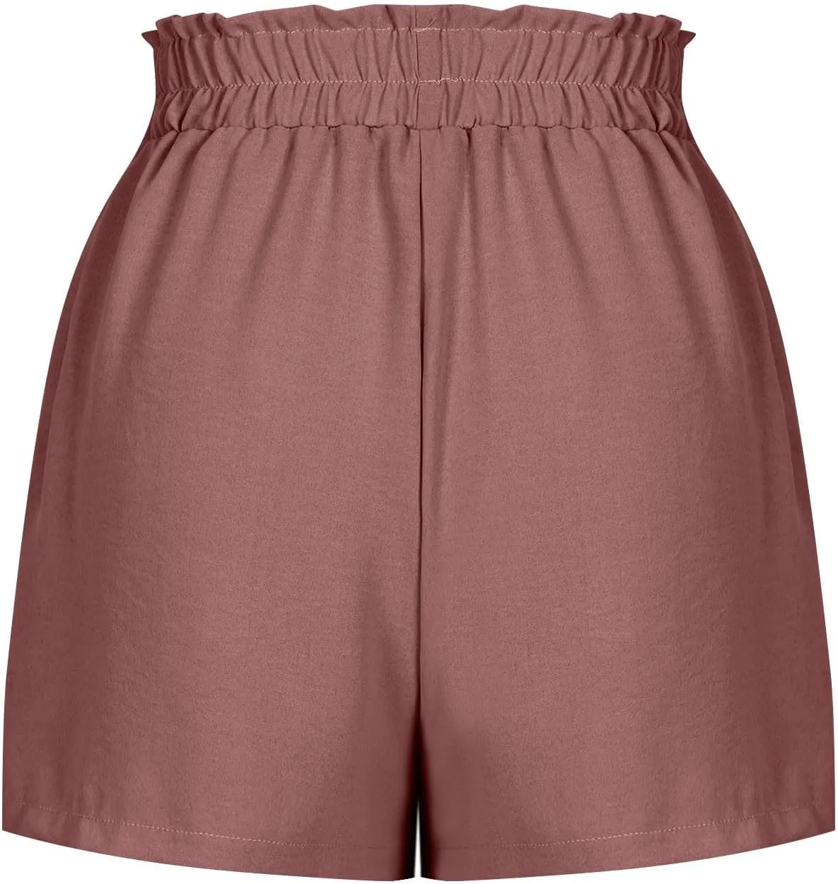 Women's Shorts Casual Paperbag Pleated Shorts Wide Leg Adjustable Tie Knot Waist Dressy Outfits with Pockets